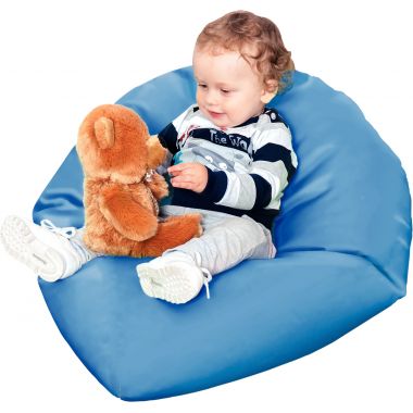 Coussin poire 100x49cm bleu