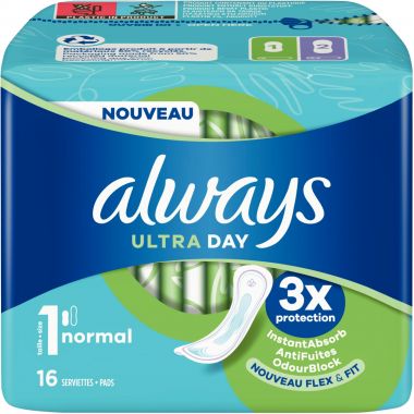 Paquet de 16 serviettes hygiéniques
