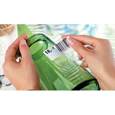 Pochette de 20 étiquettes étirables adhésif permanent blanc 210x148mm