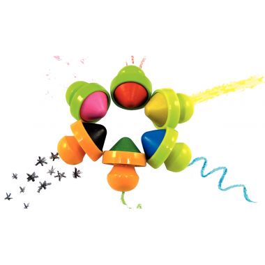 Bocal de 6 maxi crayons cire rechargeables