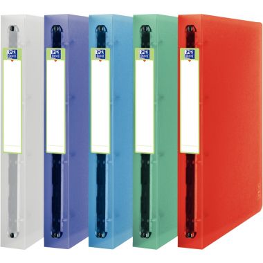 Classeur 4 anneaux en polypropylène 2ND LIFE, format A4+, dos 4 cm, coloris assortis