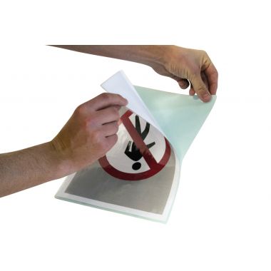 Fellowes - Boite de 100 pochettes à plastifier format 21,6x30,3 cm pour document A4 ,épaisseur 80 microns par face, dos adhésif - 5302202