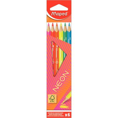 Pochette de 6 crayons de couleur Color'Peps fluo