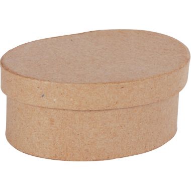 Lot de 10 boîtes en carton brun forme ovale 8,5x6x4