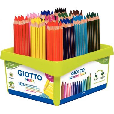 Classpack de 108 crayons de couleur Méga assortis
