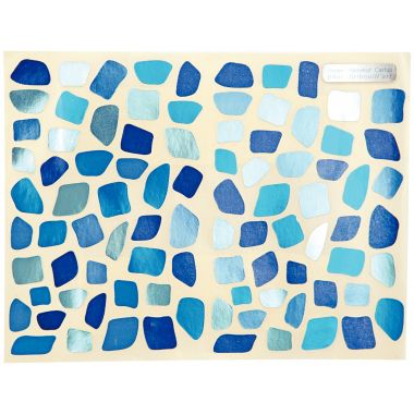 Pochette de 1 092 gommettes mosaïques métallisées assorties