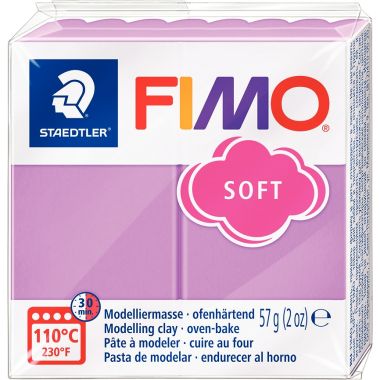 Sachet de 10 pains de 57 grammes de pâte à modeler Fimo Soft dont 1 Effect assorties