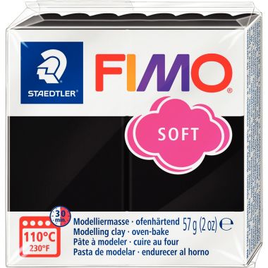 Sachet de 10 pains de 57 grammes de pâte à modeler Fimo Soft dont 1 Effect assorties