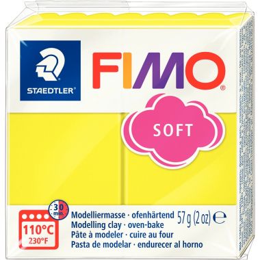 Sachet de 10 pains de 57 grammes de pâte à modeler Fimo Soft dont 1 Effect assorties