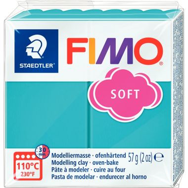 Sachet de 10 pains de 57 grammes de pâte à modeler Fimo Soft dont 1 Effect assorties