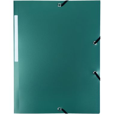 Chemise 3 rabats à élastiques en polypropylène opaque 4/10ème, vert