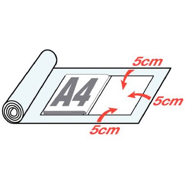 Rouleau en plastique incolore, qualité supérieure PVC format 40 cm x 5,5 m, épaisseur : 8/100ème