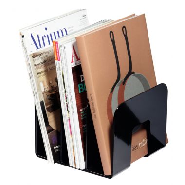 Porte-catalogues 3 compartiments noir