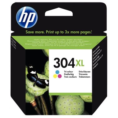 HP 304XL cartouche d'encre trois couleurs grande capacité authentique (N9K07AE)