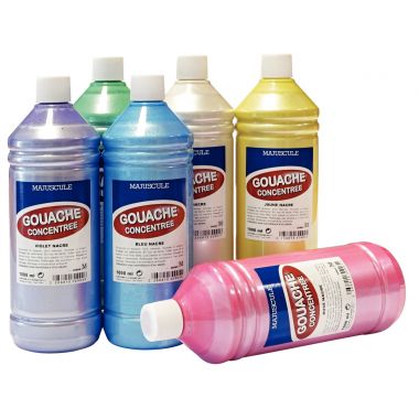 Flacon 1L de gouache concentrée MAJUSCULE, coloris  violet nacré