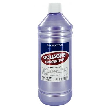 Flacon 1L de gouache concentrée MAJUSCULE, coloris  violet nacré
