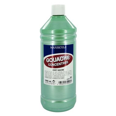 Flacon 1L de gouache concentrée MAJUSCULE, coloris vert nacré