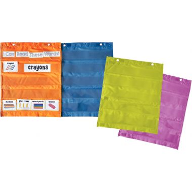 Sac de 4 pochettes en nylon 40x60cm coloris assortis