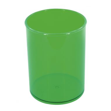 Pot à crayons FLUOR vert transparent
