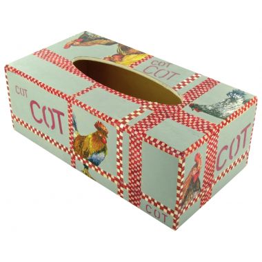 Boîte à mouchoirs rectangle, en bois
