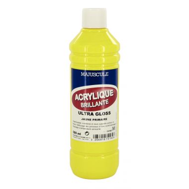 Coffret de 8 flacons 500 ml de peinture acrylique "ULTRA GLOSS", couleurs classiques