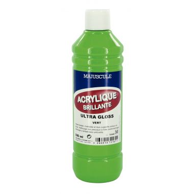 Coffret de 8 flacons 500 ml de peinture acrylique "ULTRA GLOSS", couleurs classiques
