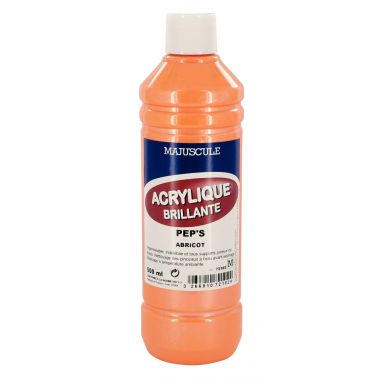 Coffret de 8 flacons 500 ml de peinture acrylique "ULTRA GLOSS", couleurs pep's