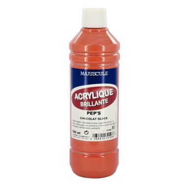 Coffret de 8 flacons 500 ml de peinture acrylique "ULTRA GLOSS", couleurs pep's
