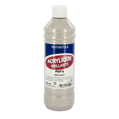Coffret de 8 flacons 500 ml de peinture acrylique "ULTRA GLOSS", couleurs pep's