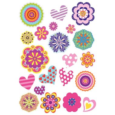 Sachet de 281 maxi gommettes repositionnables thème champêtre