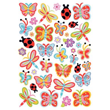 Sachet de 281 maxi gommettes repositionnables thème champêtre