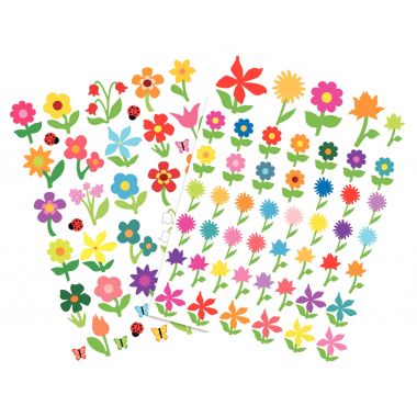 Sachet de 281 maxi gommettes repositionnables thème champêtre