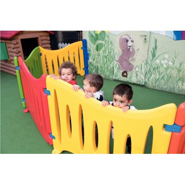 Lot de 4 barrières en plastique 120x92cm