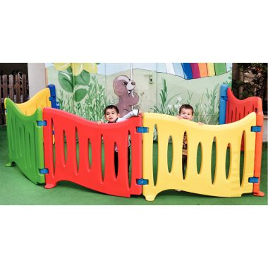 Lot de 4 barrières en plastique 120x92cm