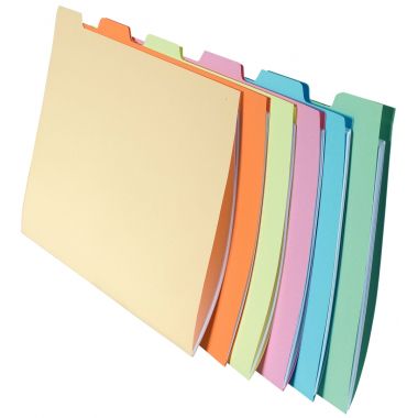 Paquet de 60 chemises à onglets pour tiroirs, coloris assortis