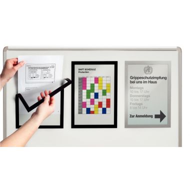 Sachet de 5 cadres d'affichage A4 magnétique argent