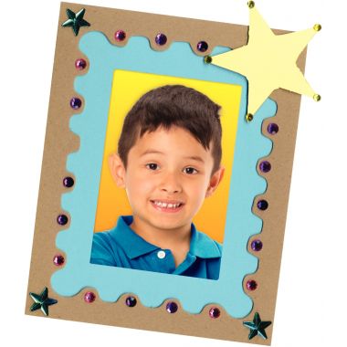 Lot de 24 cadres photo en carton + 12 planches de décorations 3D