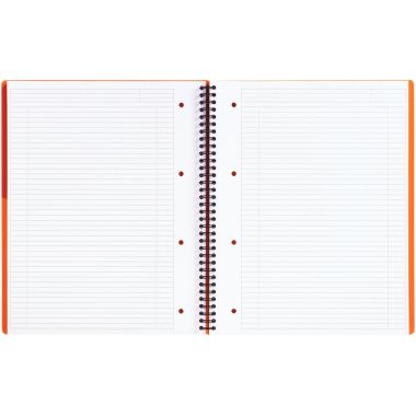 Cahier à reliure intégrale ACTIVEBOOK format A4+ ligné 6 mm, 160 pages perforées