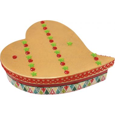 Lot de 10 boites coeur fantaisie en carton