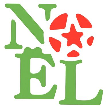 Paquet de 6 pochoirs en plastique thème Noël, lot n°2
