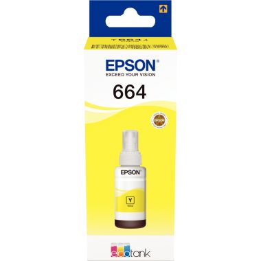 Epson 664 flacon d'encre jaune authentique (T664440)