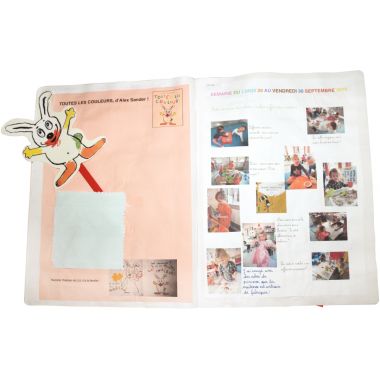 Cahier de vie 96 pages MAJUSCULE, format 24x32 cm, ligné/uni, couverture PP incolore