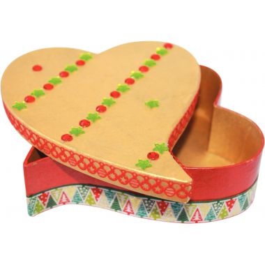 Lot de 10 boites coeur fantaisie en carton