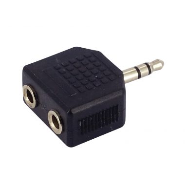 Double adapatateur jack 3,5mm noir