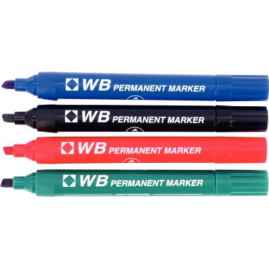 Marqueur permanent WB pointe biseautée bleu