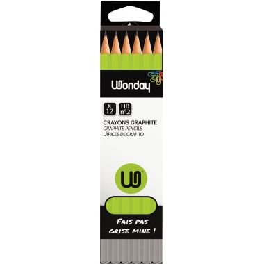 Wonday - Boîte de 12 crayons graphite standard trempé HB - FEC100742