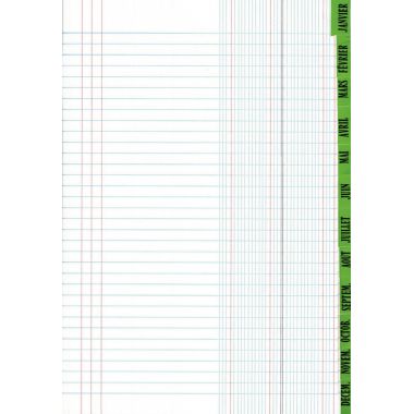 Piqûre échéancier de 100 pages format 21 x 29,7 cm