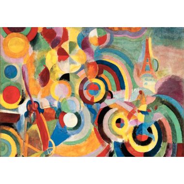 Puzzle d'art en bois d’environ 50 pièces, HOMMAGE A BLERIOT de Robert DELAUNAY