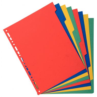 Jeu de 8 intercalaires en carte recyclée 220g, format A4