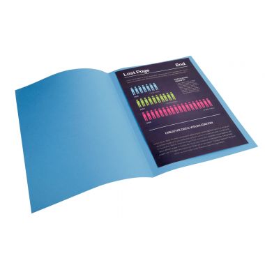 Exacompta - Paquet de 100 chemises 210g ROCK"S format 24X32 cm, bleu - 210019E